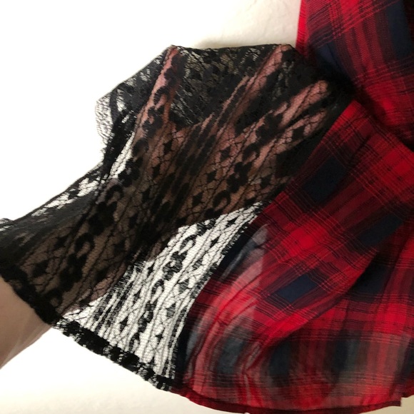 Red and Navy Plaid Dress - Picture 4 of 8